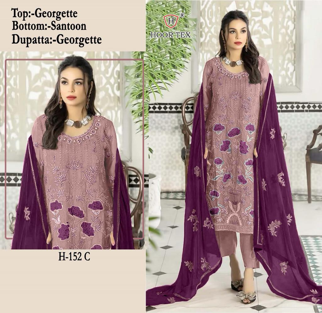 H-152 Faux Georgette Salwar Kameez Catalog